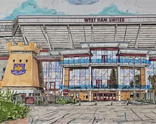 Boleyn Ground Stadium Art paint by number