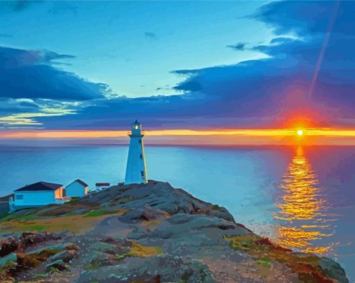 Cape Spear Sunset paint by number