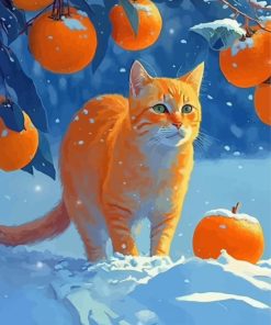 Cat And Oranges paint by number