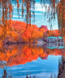 Central Park New York Autumn Paint by number