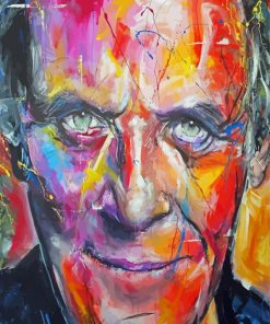 Colorful Face Anthony Hopkins Art paint by number