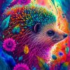 Colorful Hedgehog paint by number