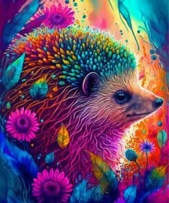 Colorful Hedgehog paint by number