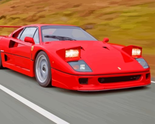 Cool Ferrari F40 paint by number