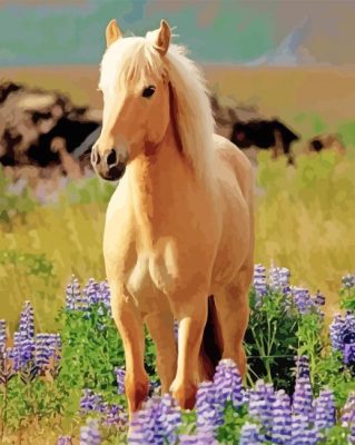 Cute Palomino Horse paint by number