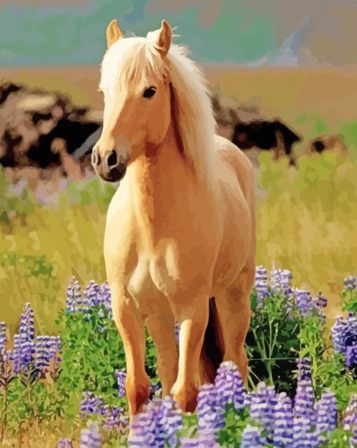 Cute Palomino Horse paint by number