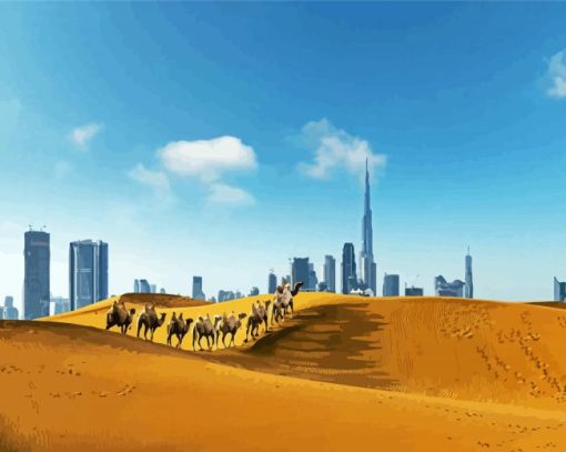 Dubai Desert paint by number