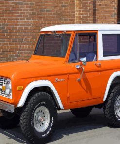 Ford Bronco Orange Car Paint by number