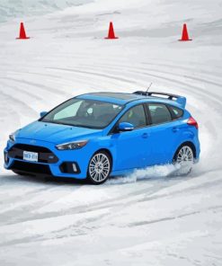 Ford Focus In The Snow paint by number