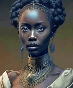 Gorgeous African Lady paint by number