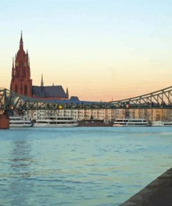 Iron Bridge Frankfurt Germany Paint by number