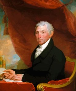 James Monroe Gilbert Stuart paint by number