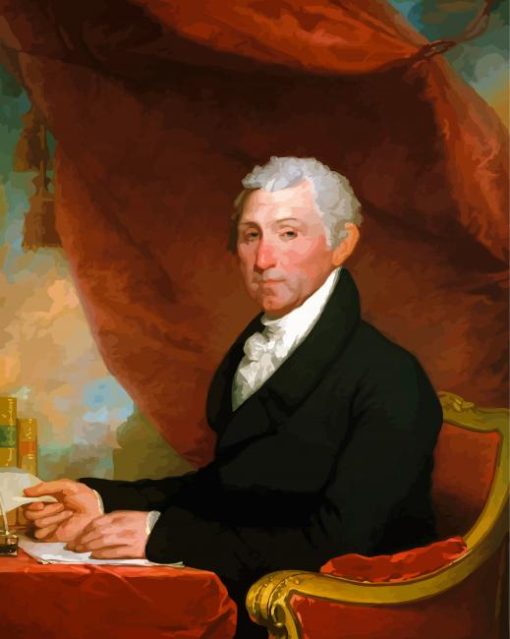 James Monroe Gilbert Stuart paint by number