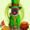 Leprechaun Dog In Hat And Suit paint by number