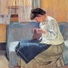 Mary Cassatt Sewing Lady paint by number