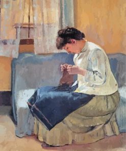 Mary Cassatt Sewing Lady paint by number