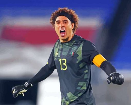 Memo Ochoa Footballer paint by number