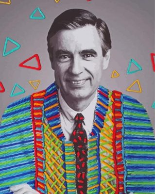 Monochrome Mister Rogers Art paint by number