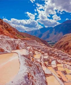 Moray Salt Mines Mountain paint by number