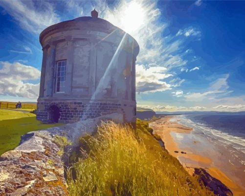 Mussenden Temple Seaside paint by number