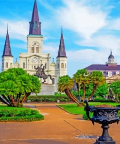 New Orleans Jackson Square Paint by number