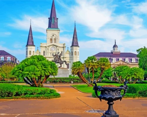 New Orleans Jackson Square Paint by number