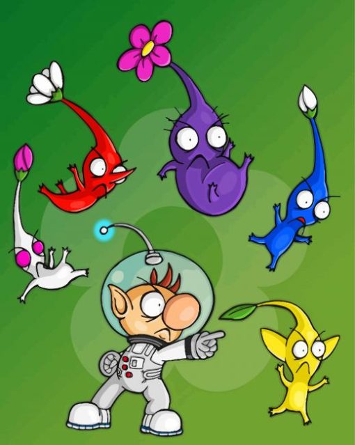 Nintendo Pikmin paint by number