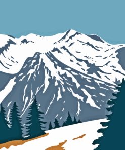 Olympic National Park With Summit Of Mount Olympus Poster Paint by number