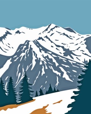 Olympic National Park With Summit Of Mount Olympus Poster Paint by number