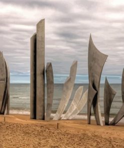 Omaha Beach Memorial Normandy paint by number