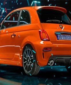 Orange Abarth paint by number