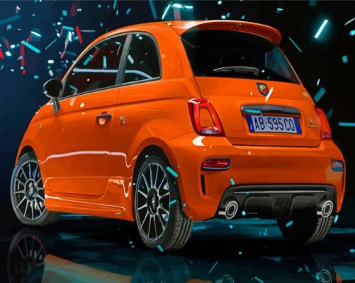 Orange Abarth paint by number