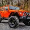 Orange Jeep Luxury Car Paint by number