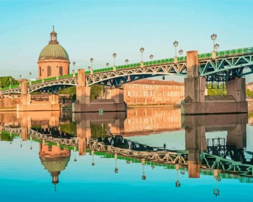 Pont Saint Pierre Toulouse France paint by number