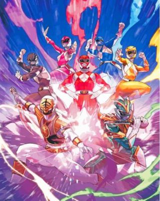 Power Rangers Mighty Morphin Paint by number