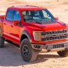 Red Ford Ranger Raptor paint by number