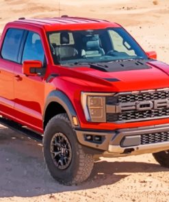 Red Ford Ranger Raptor paint by number