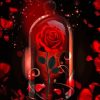 Red Rose In Glass paint by number