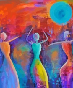 Women Dancing Abstract paint by number