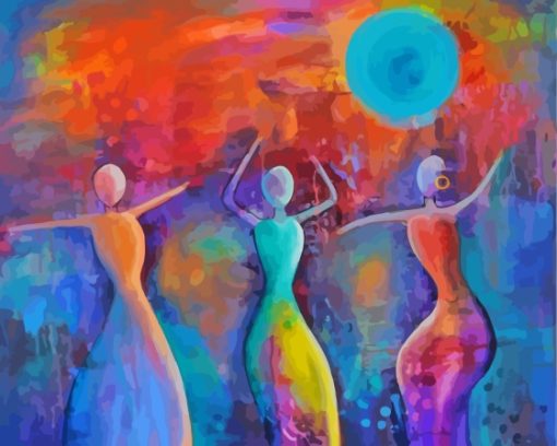 Women Dancing Abstract paint by number