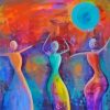 Women Dancing Abstract paint by number