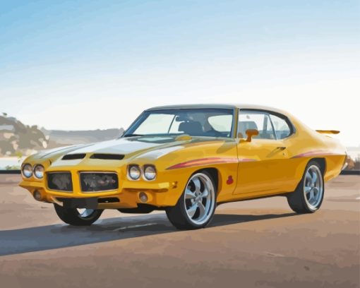 Yellow 1971 Gto Judge Car paint by number