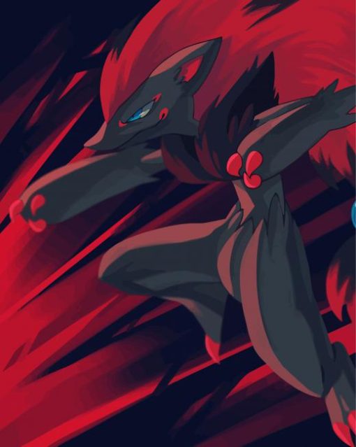 Zoroark Pokemon Anime Paint by number