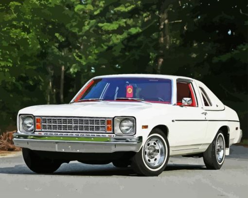 1976 White Chevrolet Nova Car paint by number