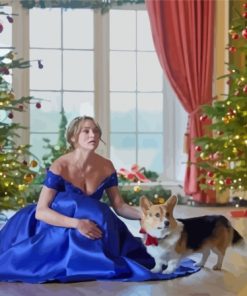 A Royal Corgi Christmas Movie Paint by number