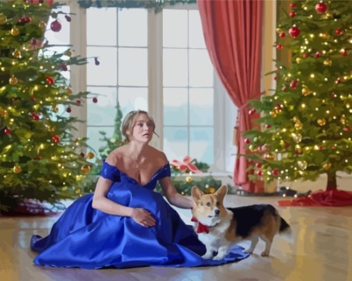 A Royal Corgi Christmas Movie Paint by number