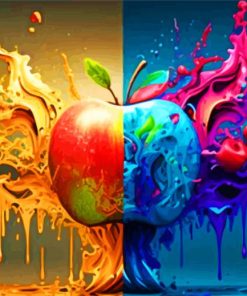 Abstract Colorful Apple paint by number