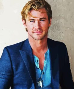 Australian Actor Chris Hemsworth By Painting With Number