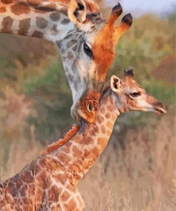 Aesthetic Mother Giraffe Paint by number