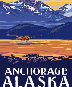 Anchorage Alaska Poster By Painting With Number